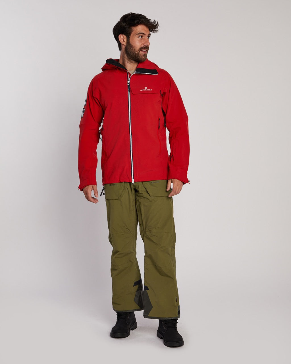 Amundsen Men's Peak Panther Ski Jacket in Red