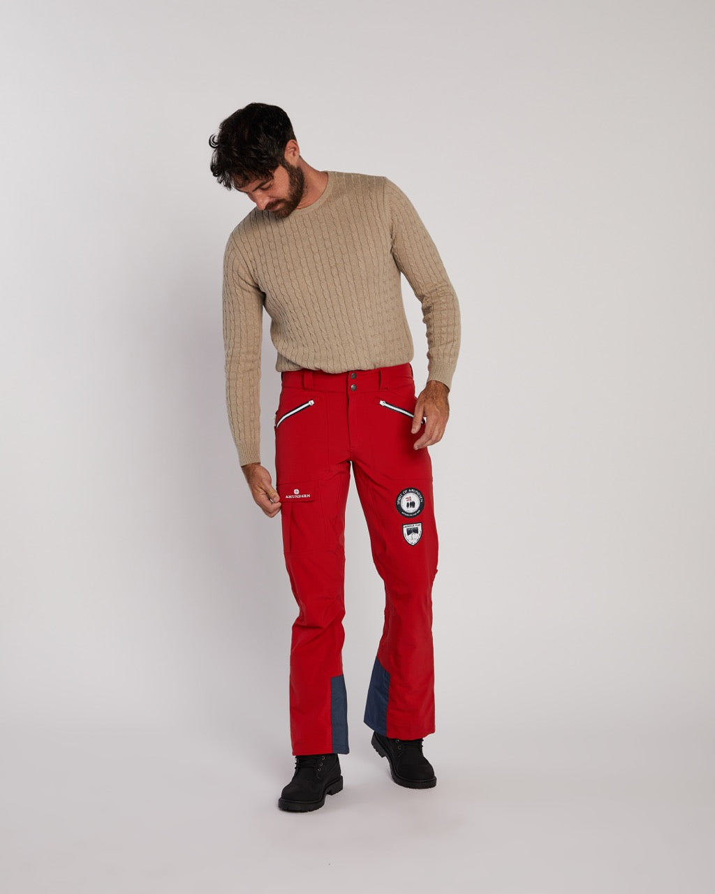 Amundsen Men's Peak Panther Ski Pant in Red