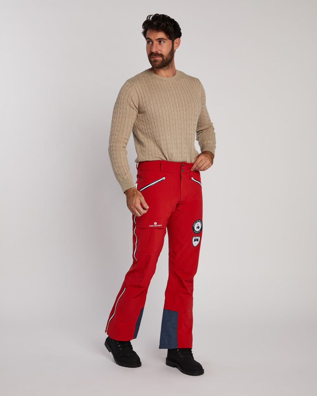 Amundsen Men's Peak Panther Ski Pant in Red