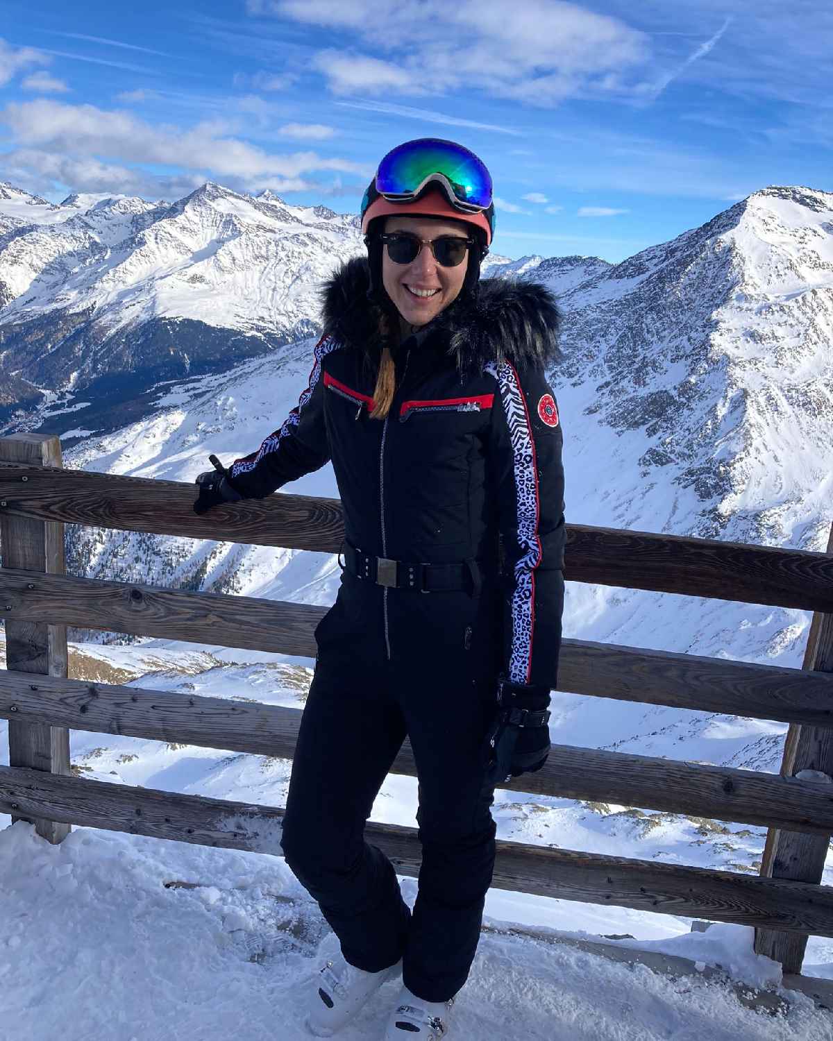 Poivre Blanc Women's Zebra Stretch Ski Suit