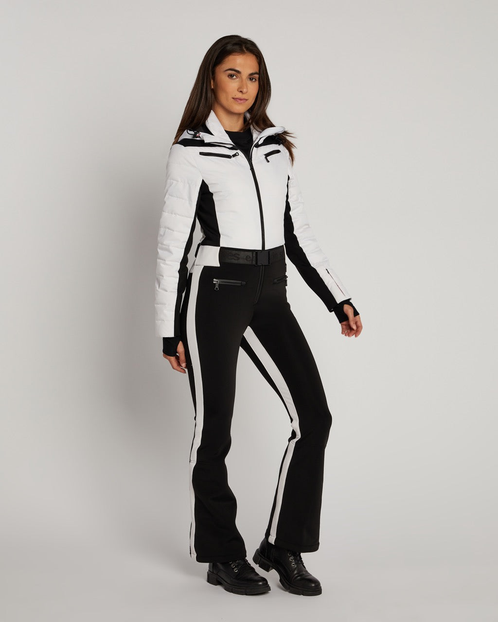 Erin Snow Women's Luna Ski Suit in Eco Sporty With Soft-Shell - Black/Cobalt