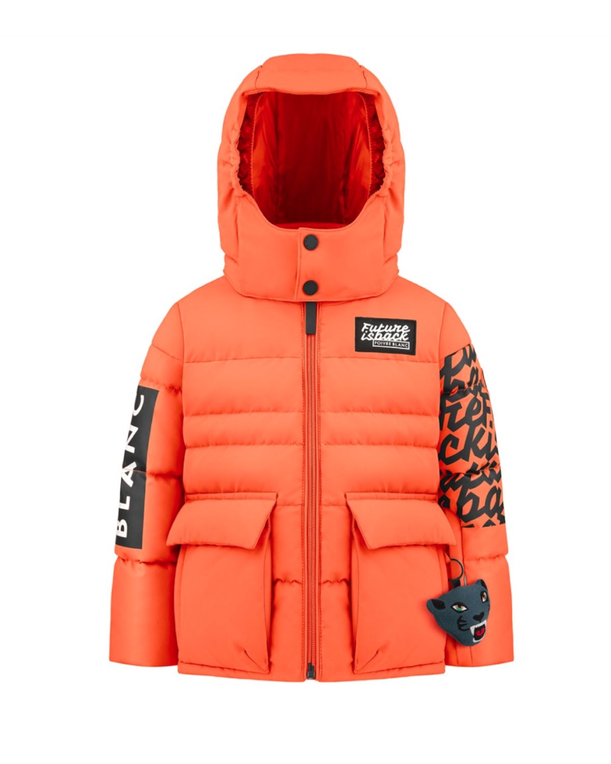 Poivre Blanc Kids Down Ski Jacket in Orange (Ages 4 - 6)