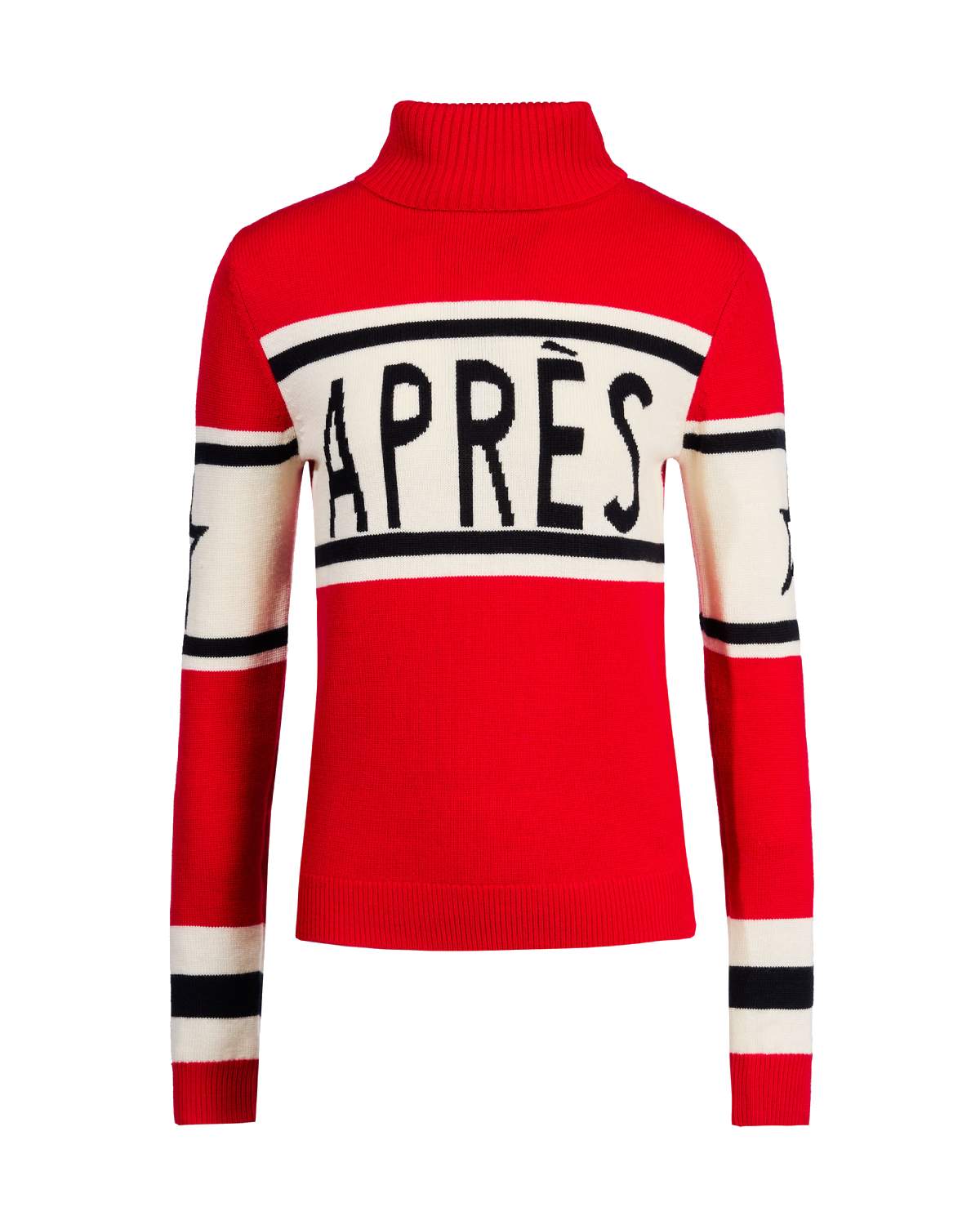 Perfect Moment Women's Apres Sweater - Red, White & Navy