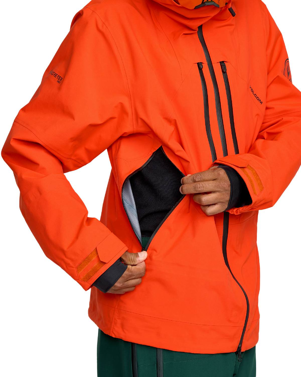 Volcom Men's Anyox Guide Gore Pro Shell Jacket in Orange