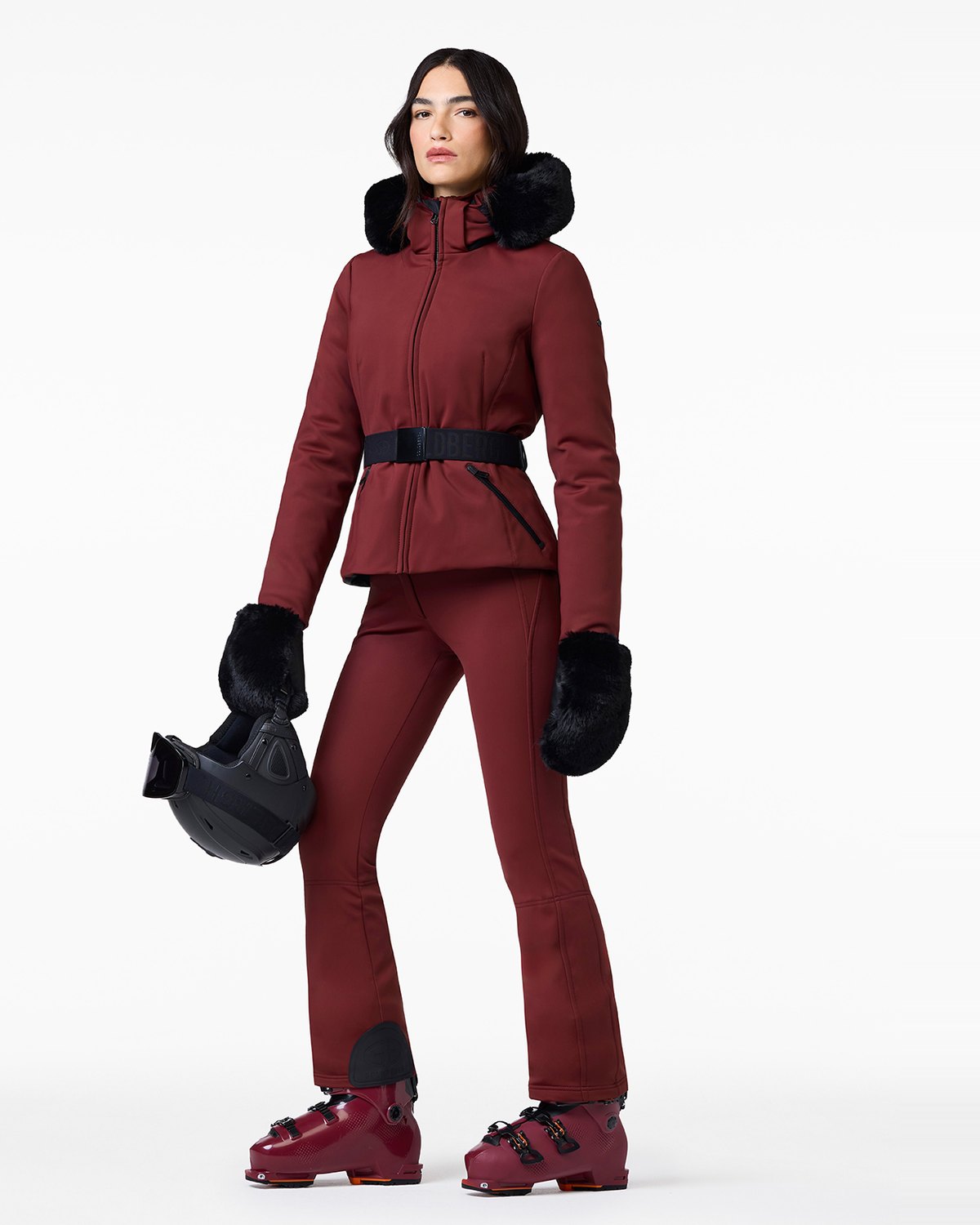 Goldbergh Women's Hida Ski Jacket in Vino Rosso