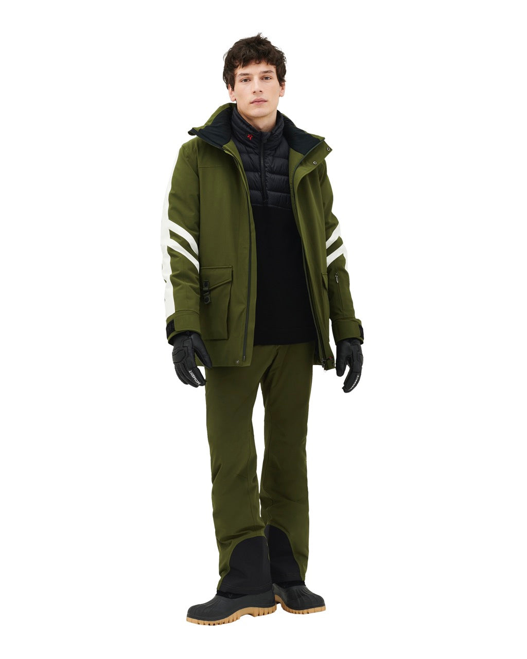 Perfect Moment Men's Gus Parka Ski Jacket in Dark Green