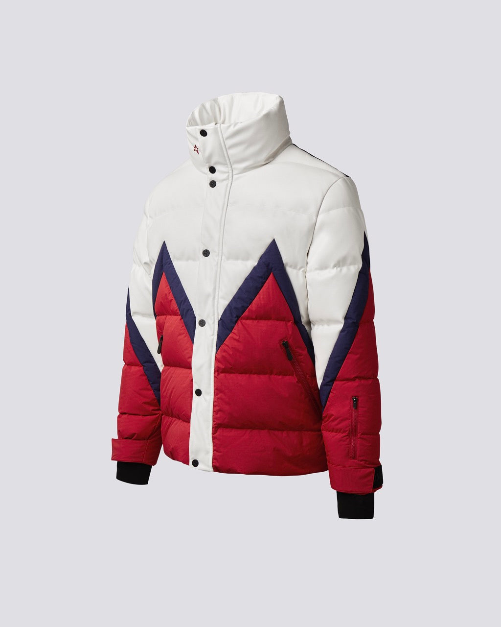 Perfect Moment Men's Zeferino Ski Jacket - Navy, White & Red