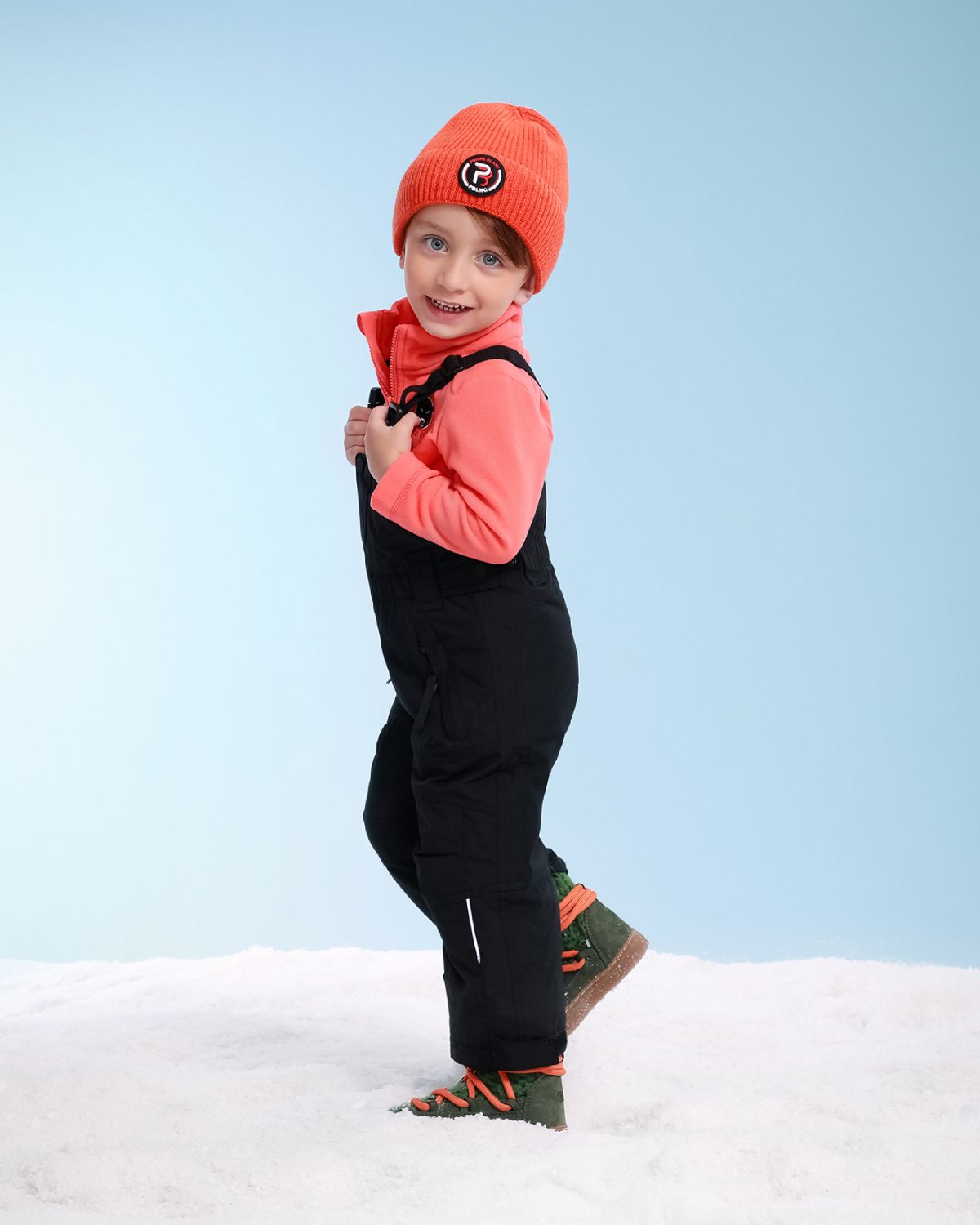 Poivre Blanc Boys' Ski Bib Pants in Black (Ages 4 - 6)