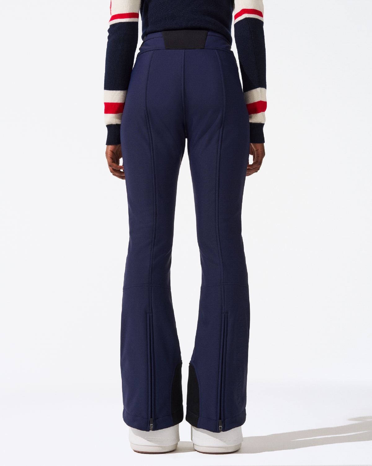 Perfect Moment Women's Aurora High Waist Flare Ski Pant - Dark Charcoal Blue