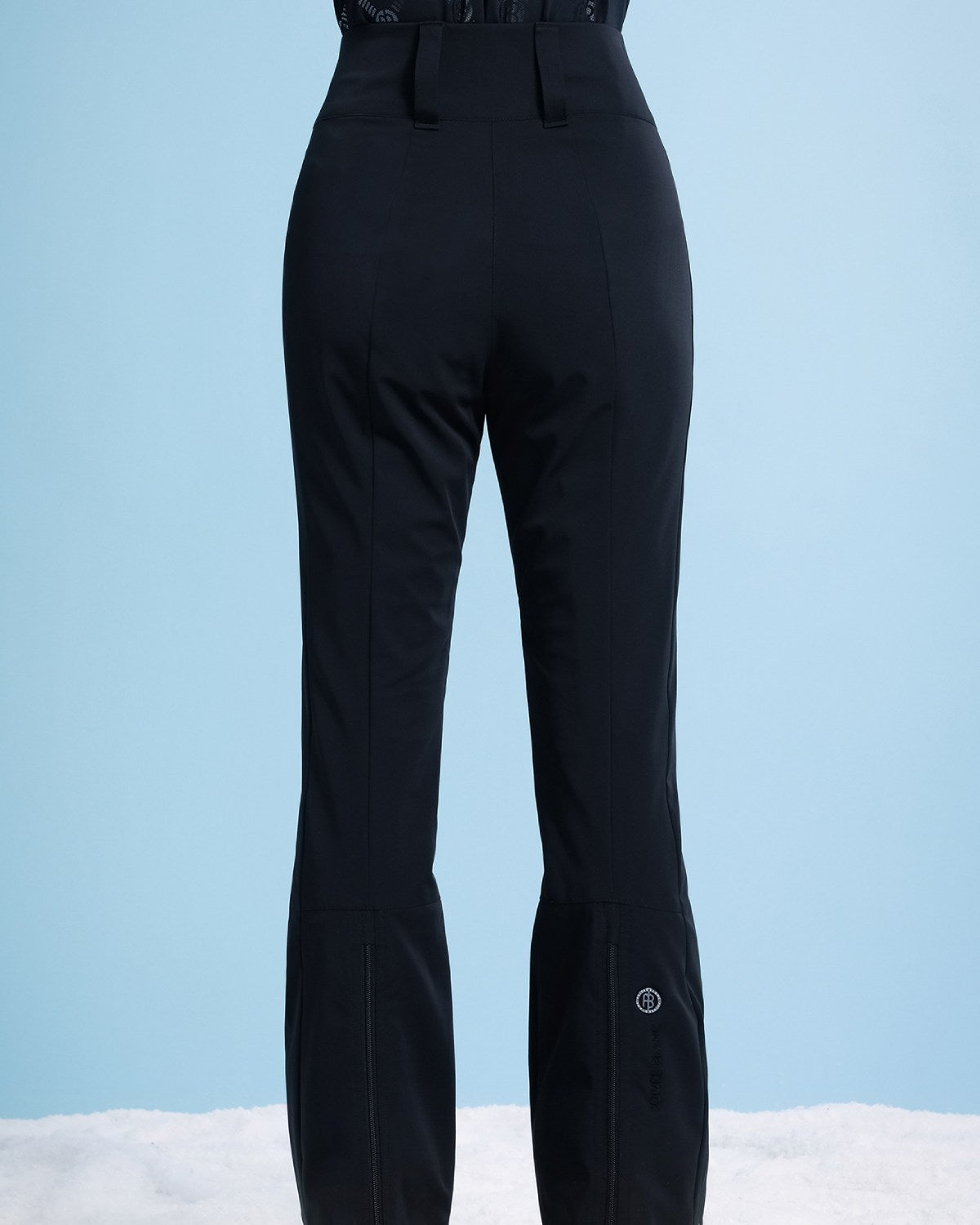 Poivre Blanc Women's Shorter Length Stretch Ski Pant in Black