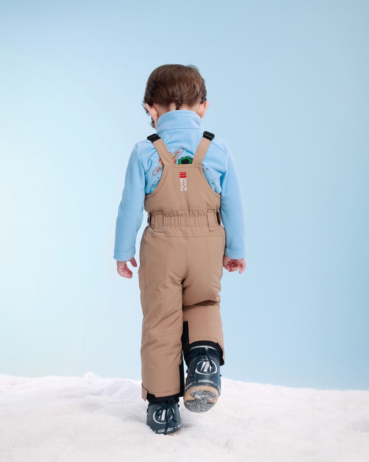 Poivre Blanc Boys' Ski Bib Pants in Brown (Ages 4 - 6)