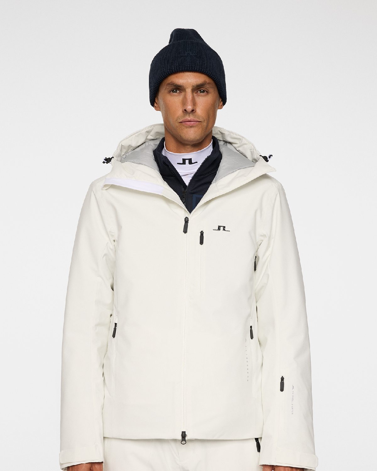 J.Lindeberg Men's Ace Ski Jacket in Off-White