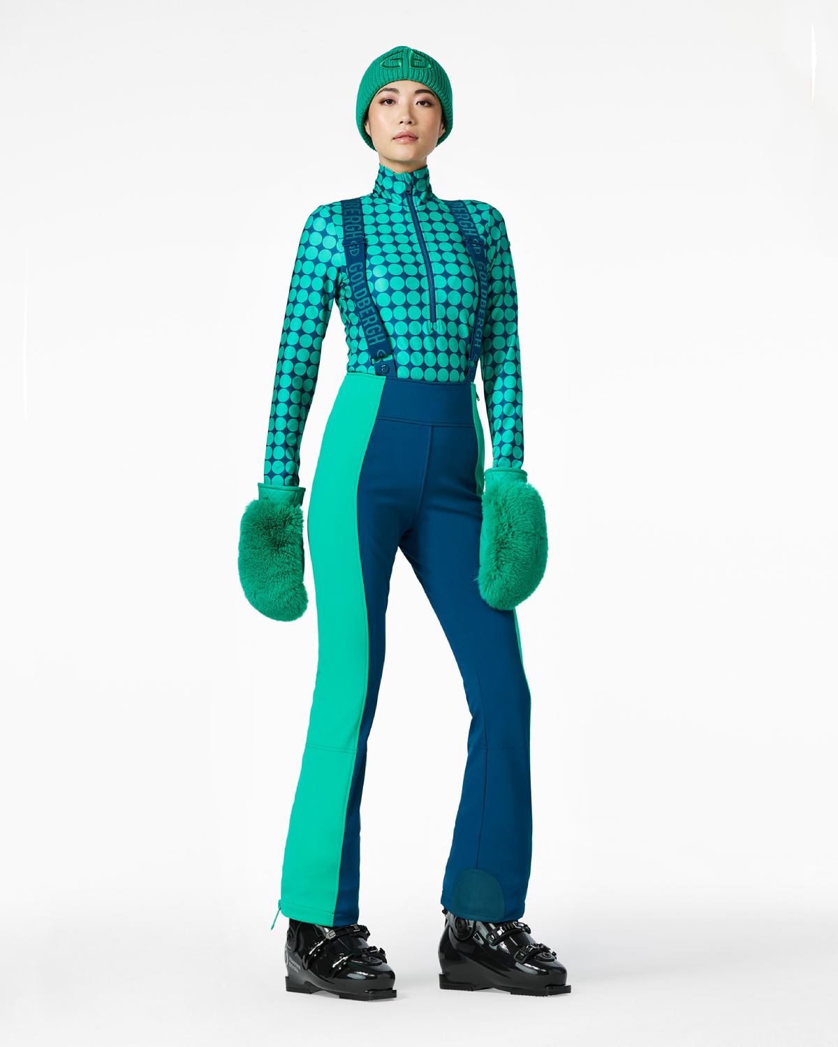Goldbergh Women's Retro Ski Pant in Deep Teal