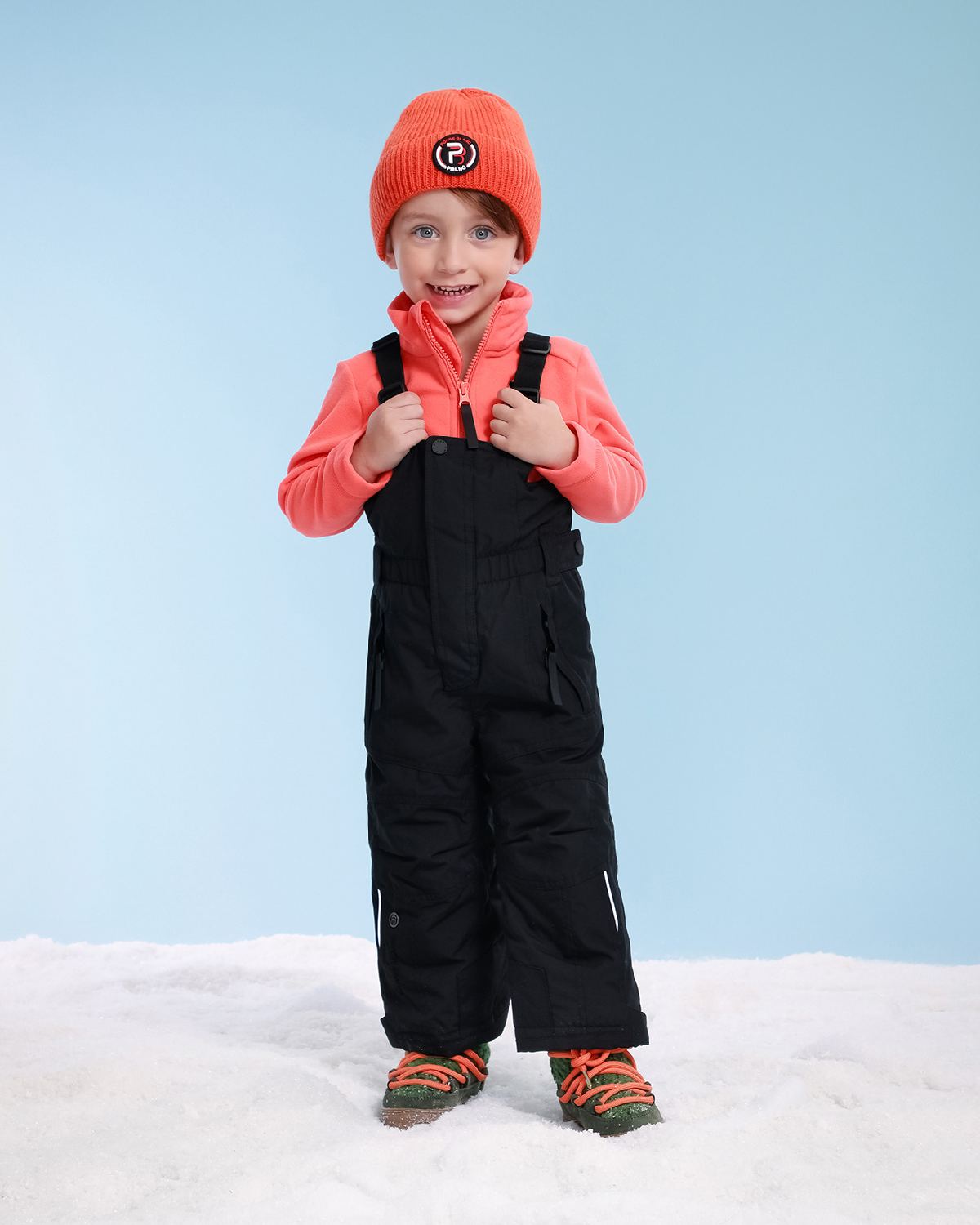 Poivre Blanc Boys' Ski Bib Pants in Black (Ages 4 - 6)