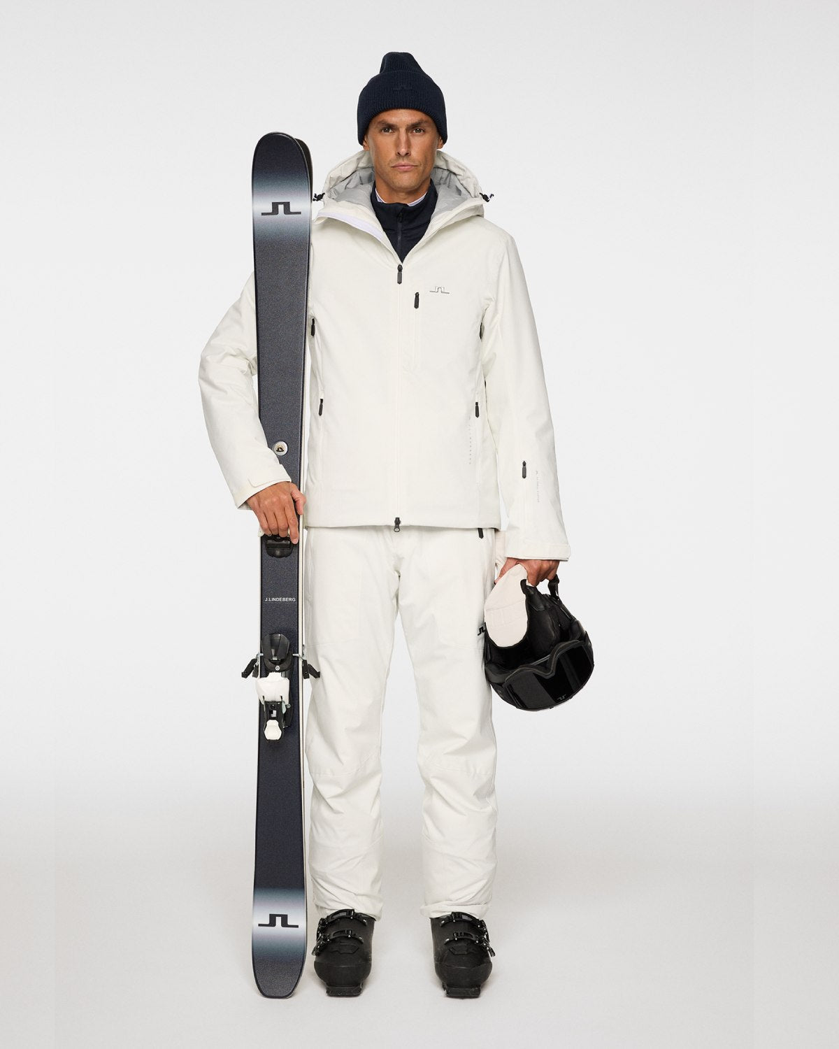 J.Lindeberg Men's Ace Ski Jacket in Off-White