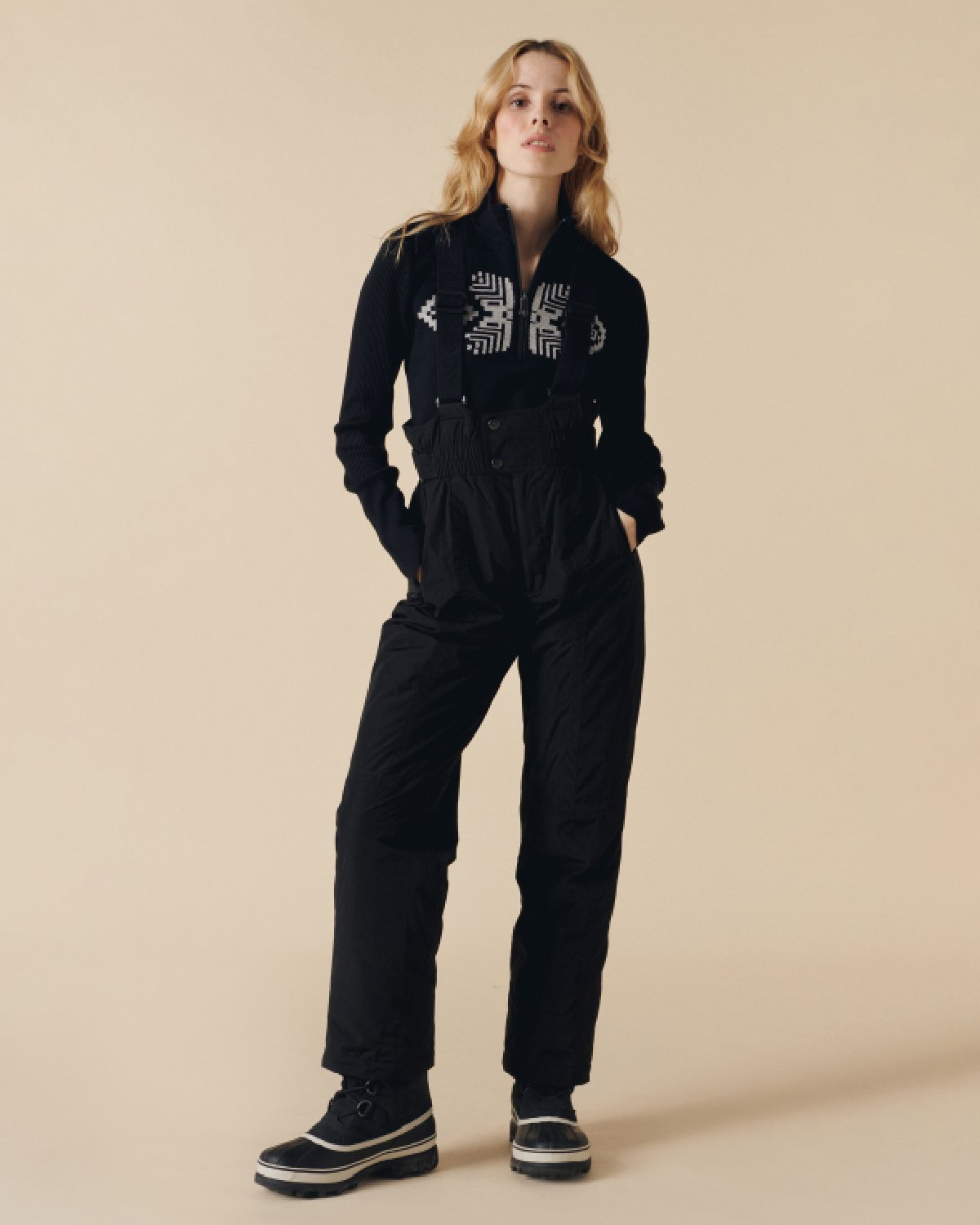 Poivre Blanc Women's Jess Ski Pant in Black