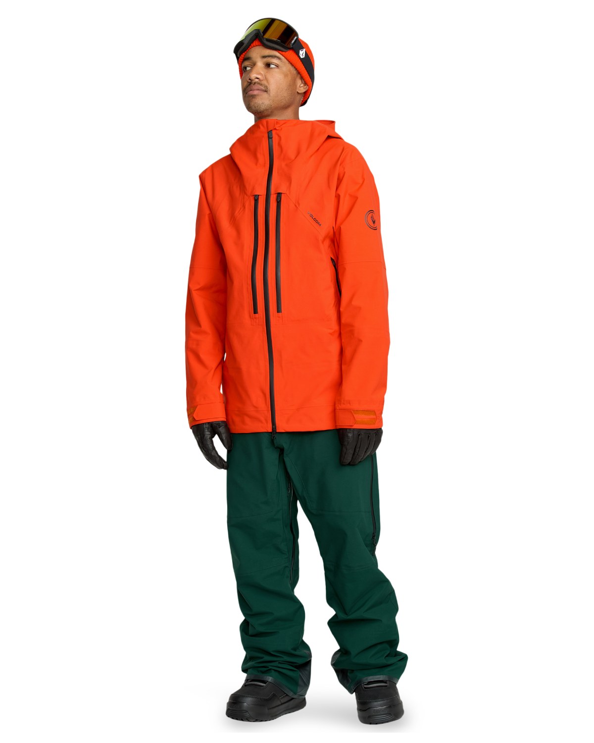 Volcom Men's Anyox Guide Gore Pro Shell Jacket in Orange