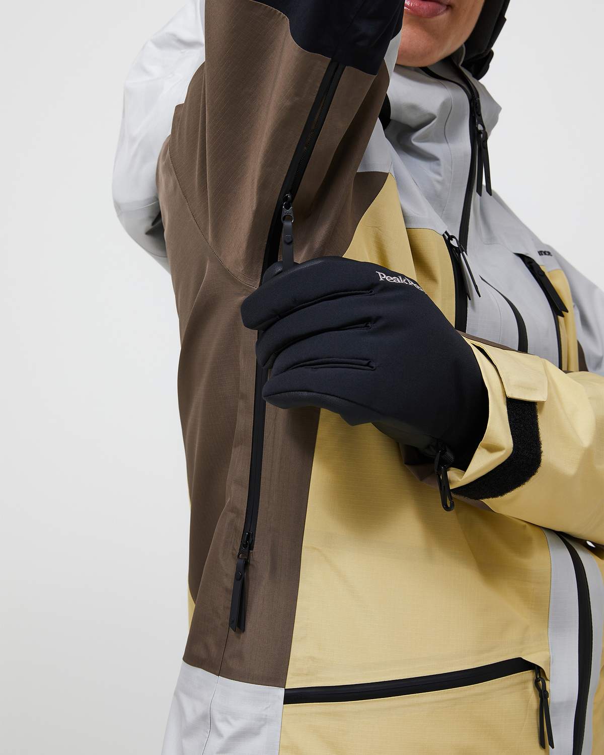 Peak Performance Women's Vertical GORE-TEX Pro 3-Layer Shell Jacket in Yellow & Grey