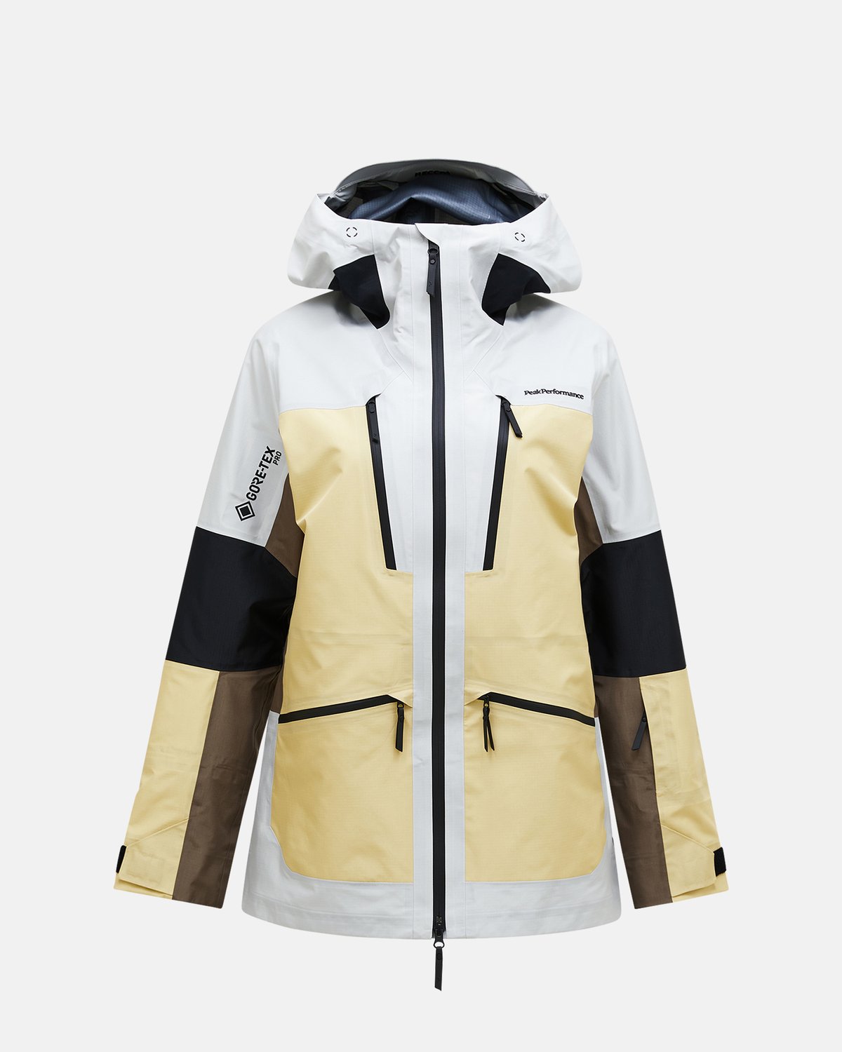 Peak Performance Women's Vertical GORE-TEX Pro 3-Layer Shell Jacket in Yellow & Grey