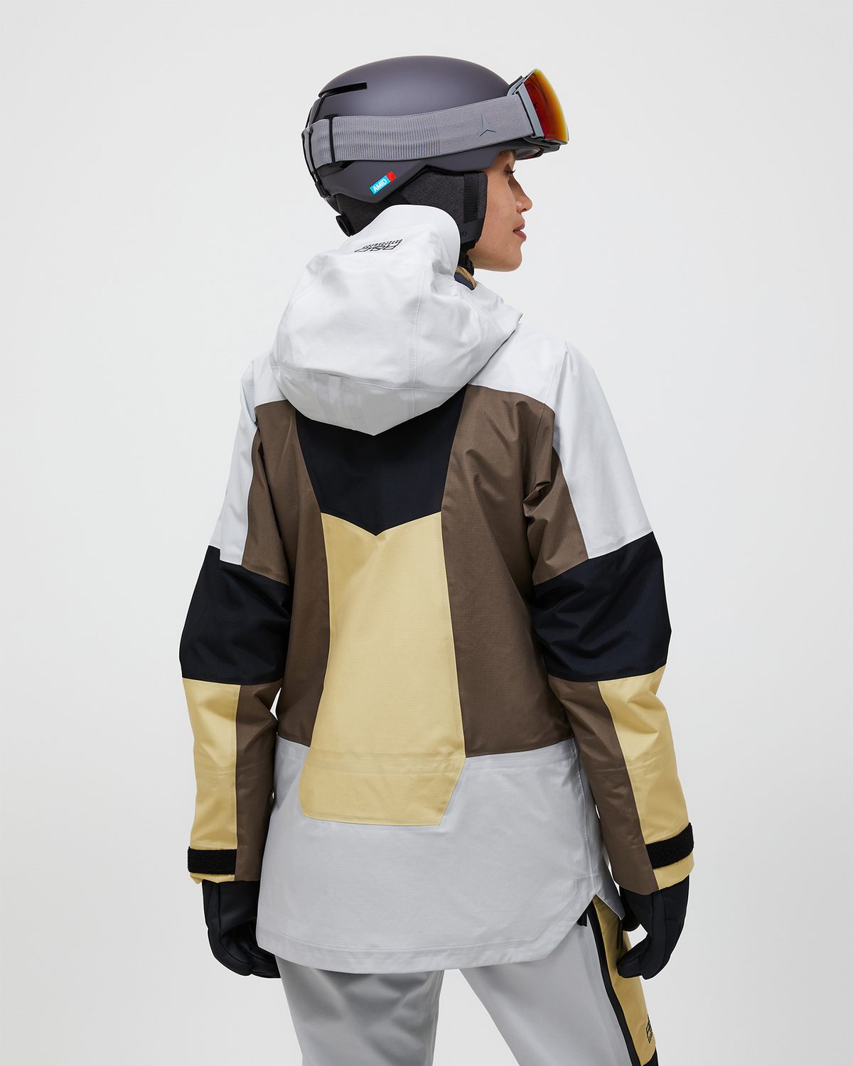 Peak Performance Women's Vertical GORE-TEX Pro 3-Layer Shell Jacket in Yellow & Grey
