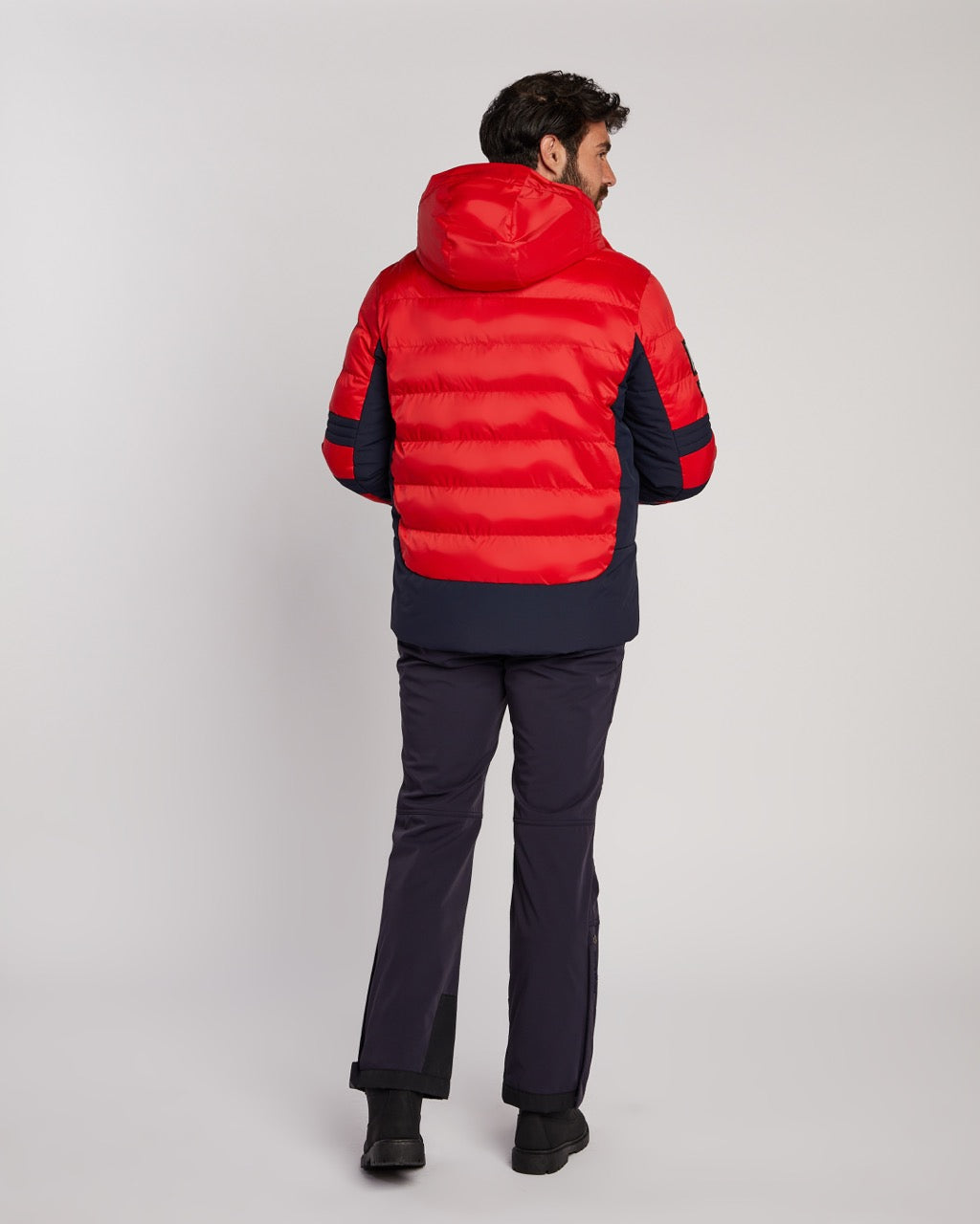 Poivre Blanc Men's Down Jacket in Scarlett Red