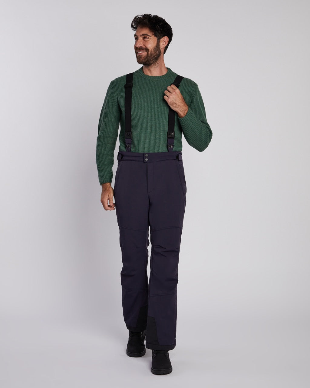 Poivre Blanc Men's Stretch Ski Pant in Navy Blue