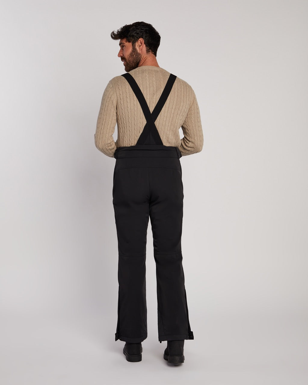 Poivre Blanc Men's Stretch Ski Pant in Black