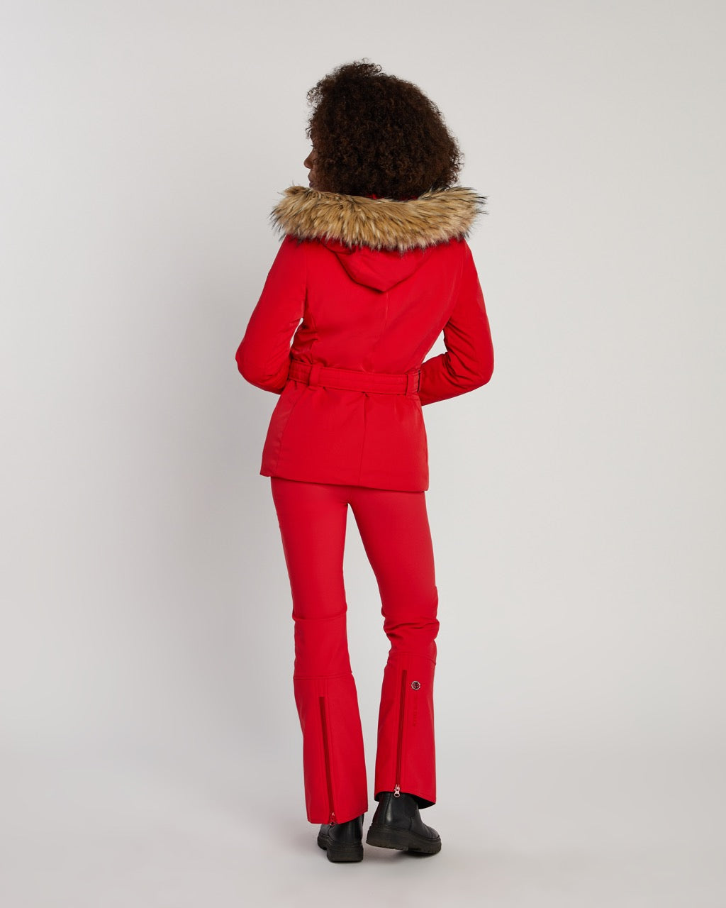 Poivre Blanc Women's Stretch Ski Jacket in Scarlett Red