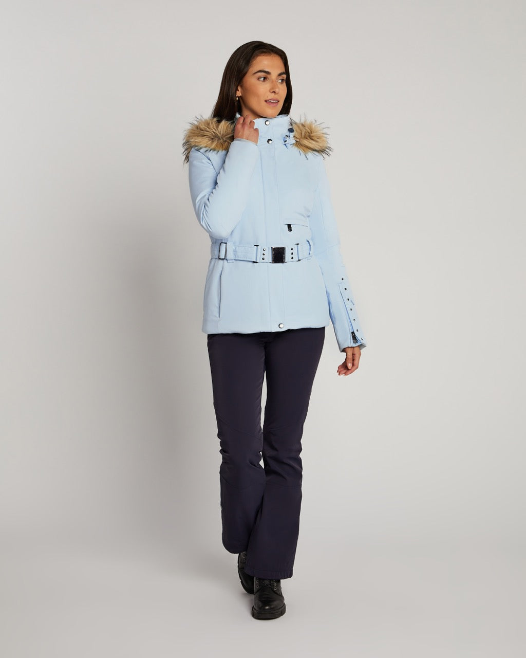 Poivre Blanc Women's Stretch Ski Jacket in Whisper Blue