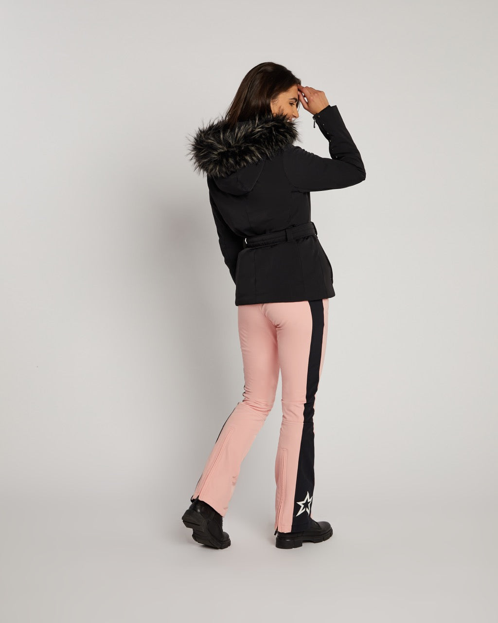 Poivre Blanc Women's Stretch Ski Jacket in Black