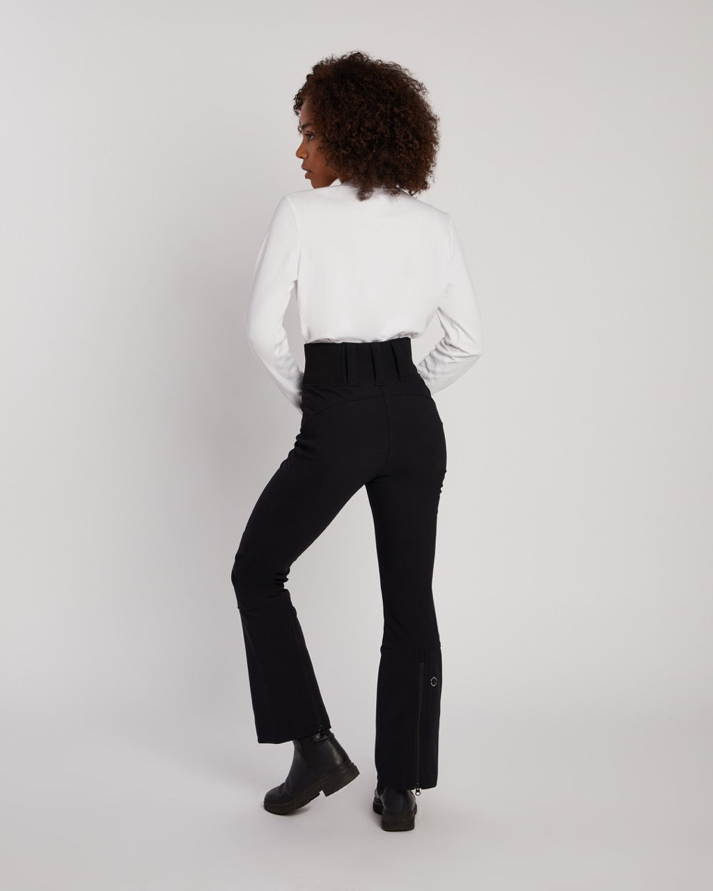 Poivre Blanc Women's Softshell Ski Pant in Black