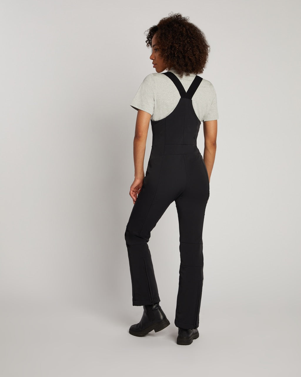 Poivre Blanc Women's Stretch Ski Bib Pant in Black