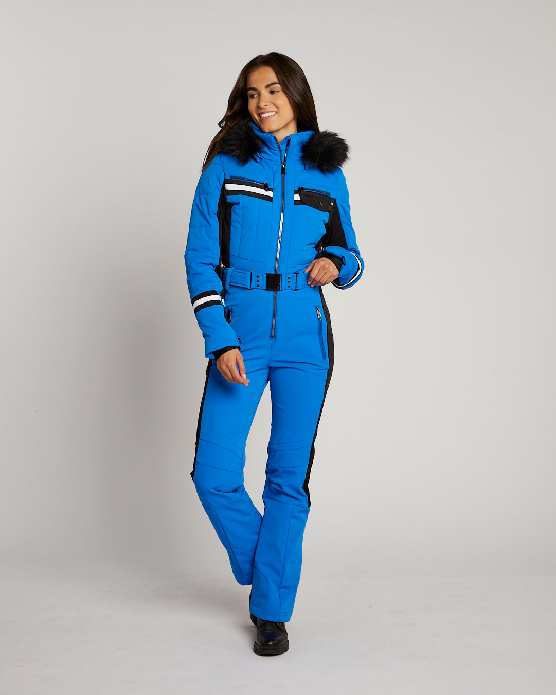 Poivre Blanc Women's Stretch Ski Suit in King Blue