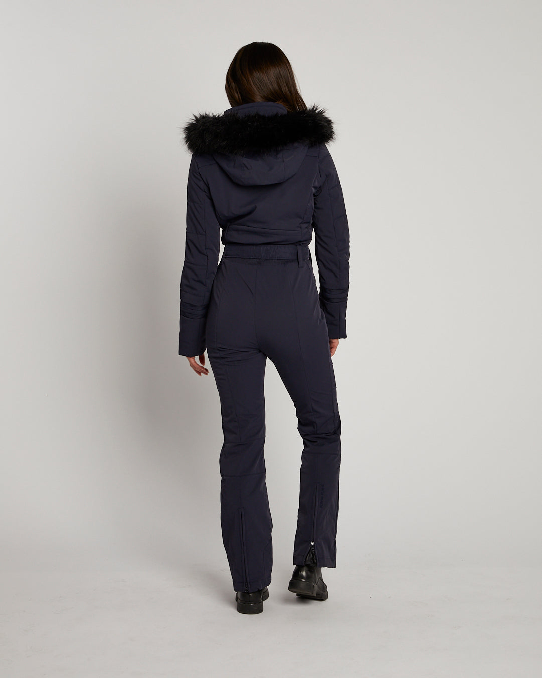 Poivre Blanc Women's Stretch Ski Suit in Navy Blue