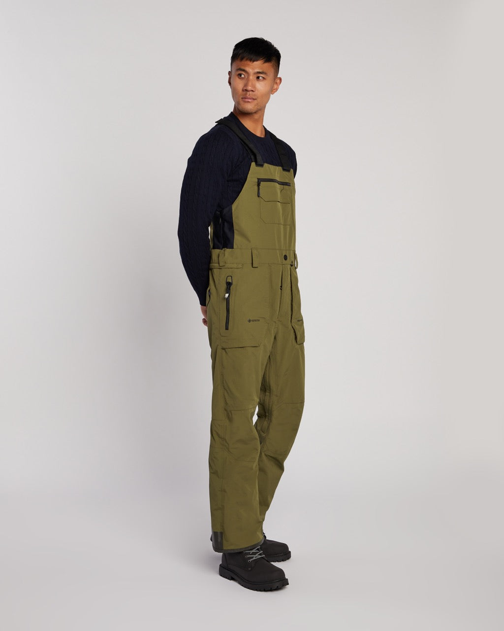 Volcom Men's Rain Gore-Tex Bib Overall in Dark Teak