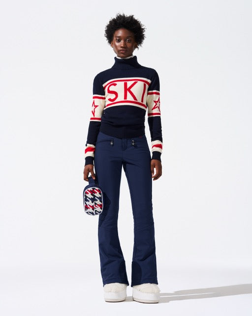 Perfect Moment Women's Schild Merino Wool Sweater - Red, White & Navy