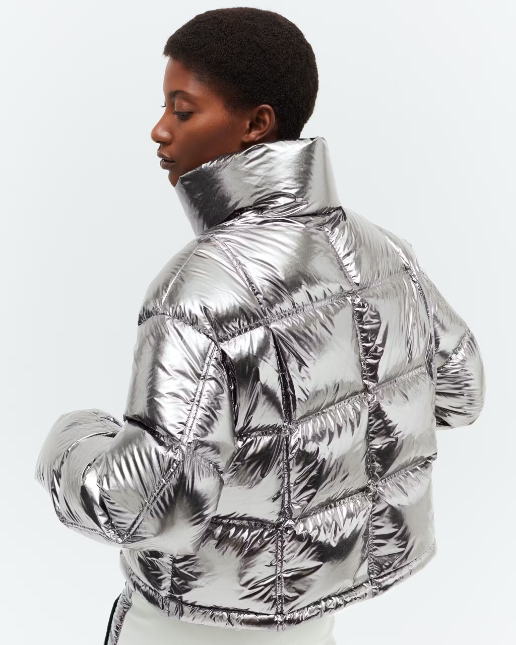 Perfect Moment Women's Metallic Nevada Duvet Jacket - Silver Foil