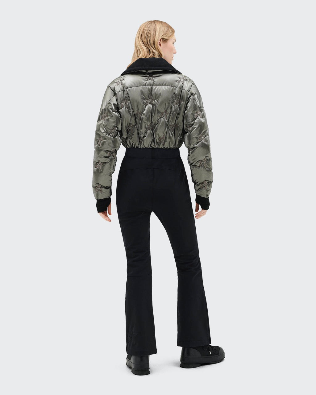 Perfect Moment Women's Metallic Helen Ski Suit - Silver Foil