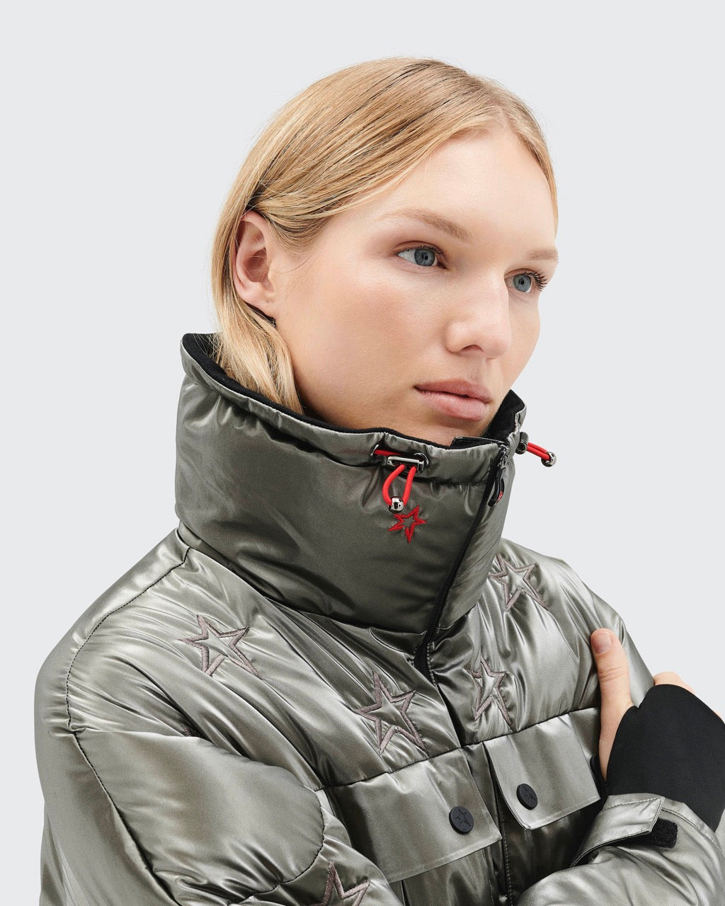 Perfect Moment Women's Metallic Helen Ski Suit - Silver Foil