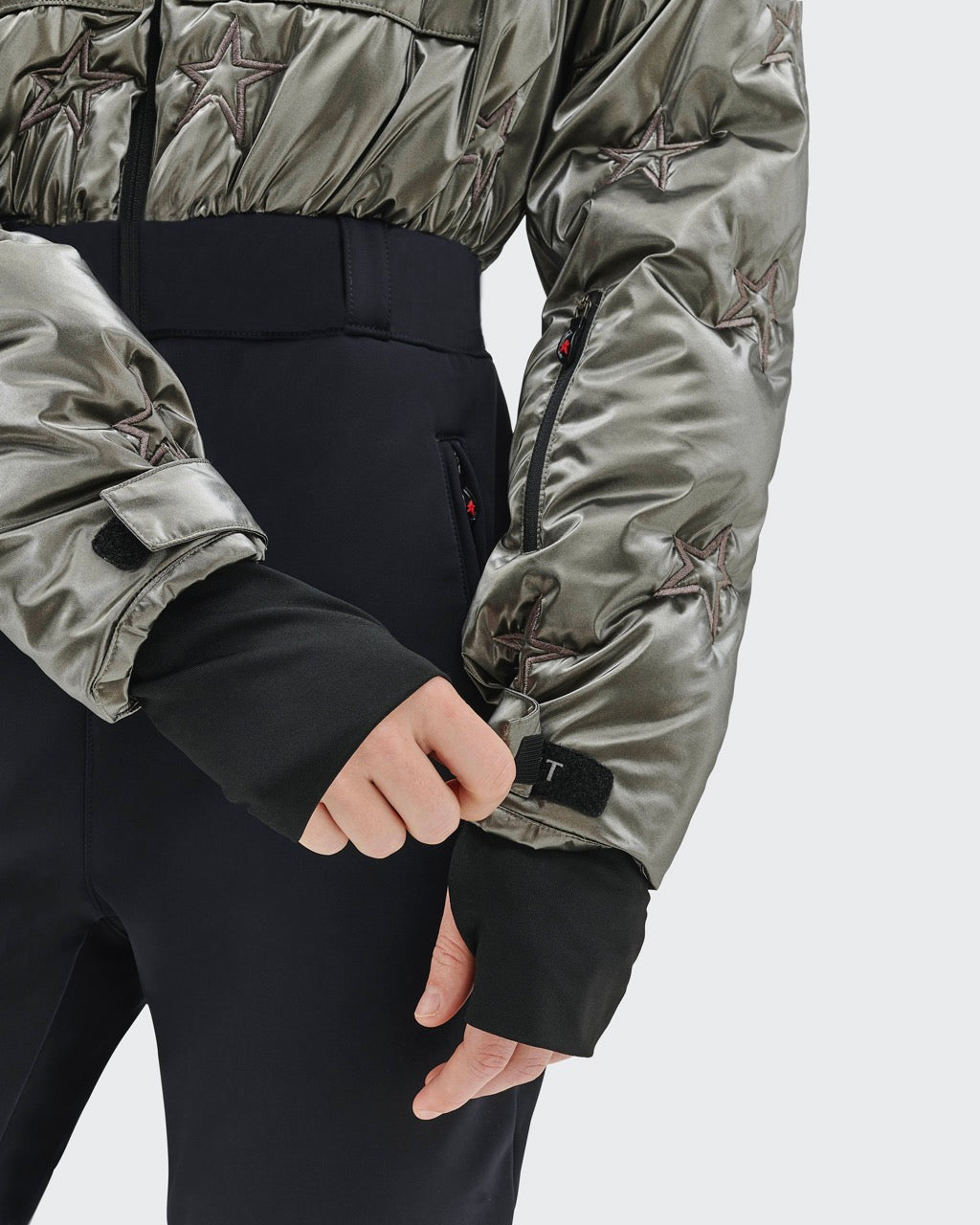 Perfect Moment Women's Metallic Helen Ski Suit - Silver Foil