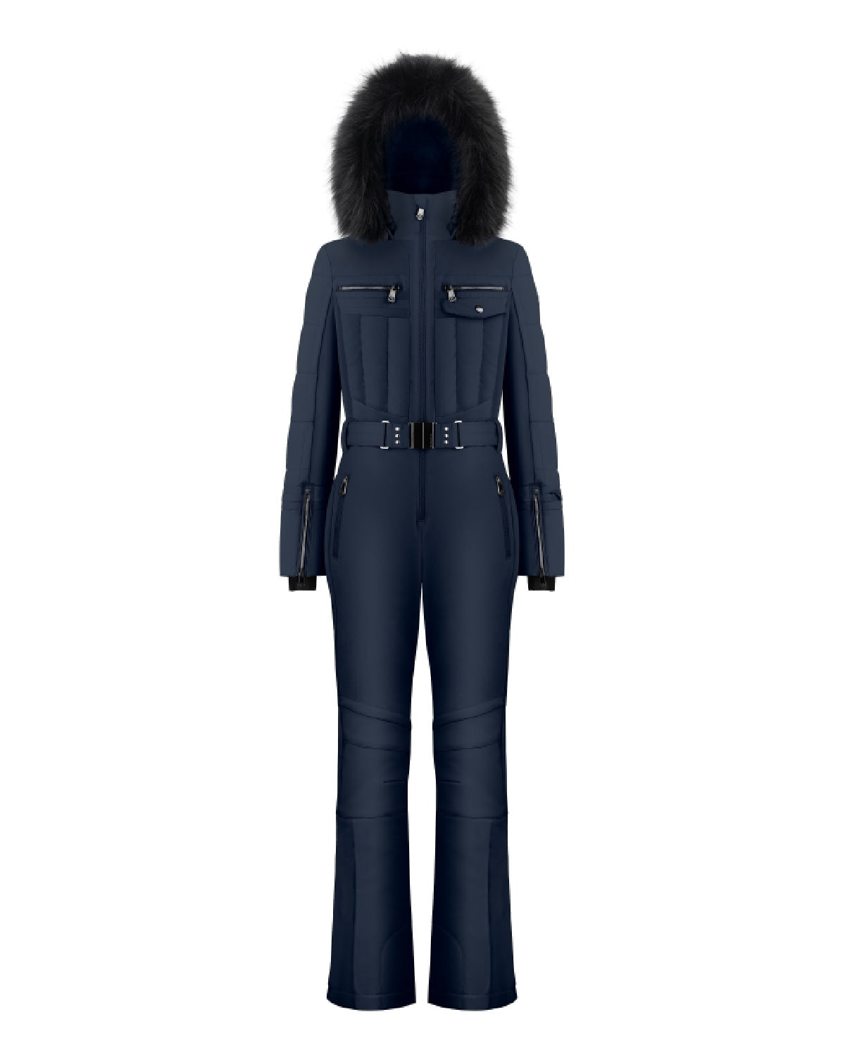 Poivre Blanc Women's Stretch Ski Suit in Navy Blue