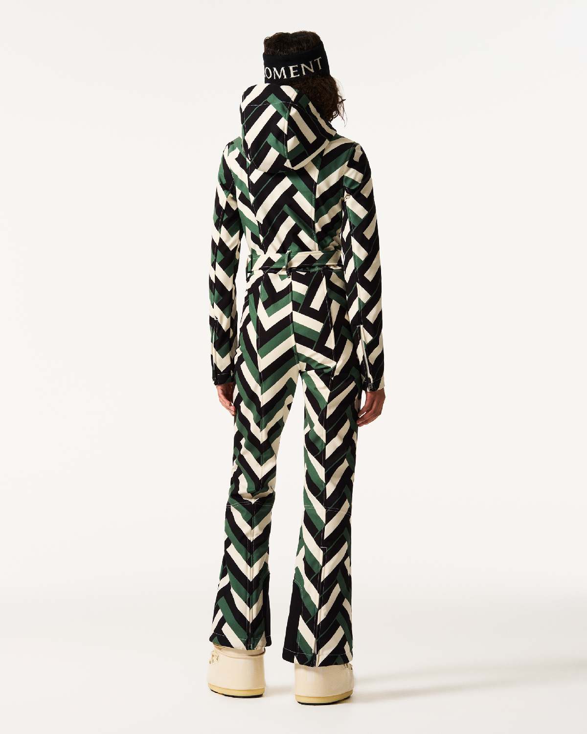 Perfect Moment Women's Tignes Ski Suit II in Waffle Print - Green