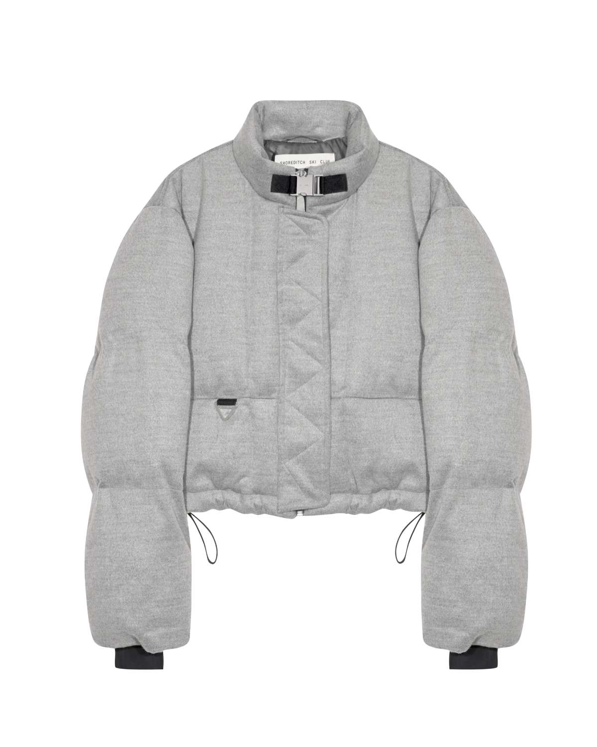 Shoreditch Ski Club Women's Hallie Mae Puffer Jacket in Grey Marl