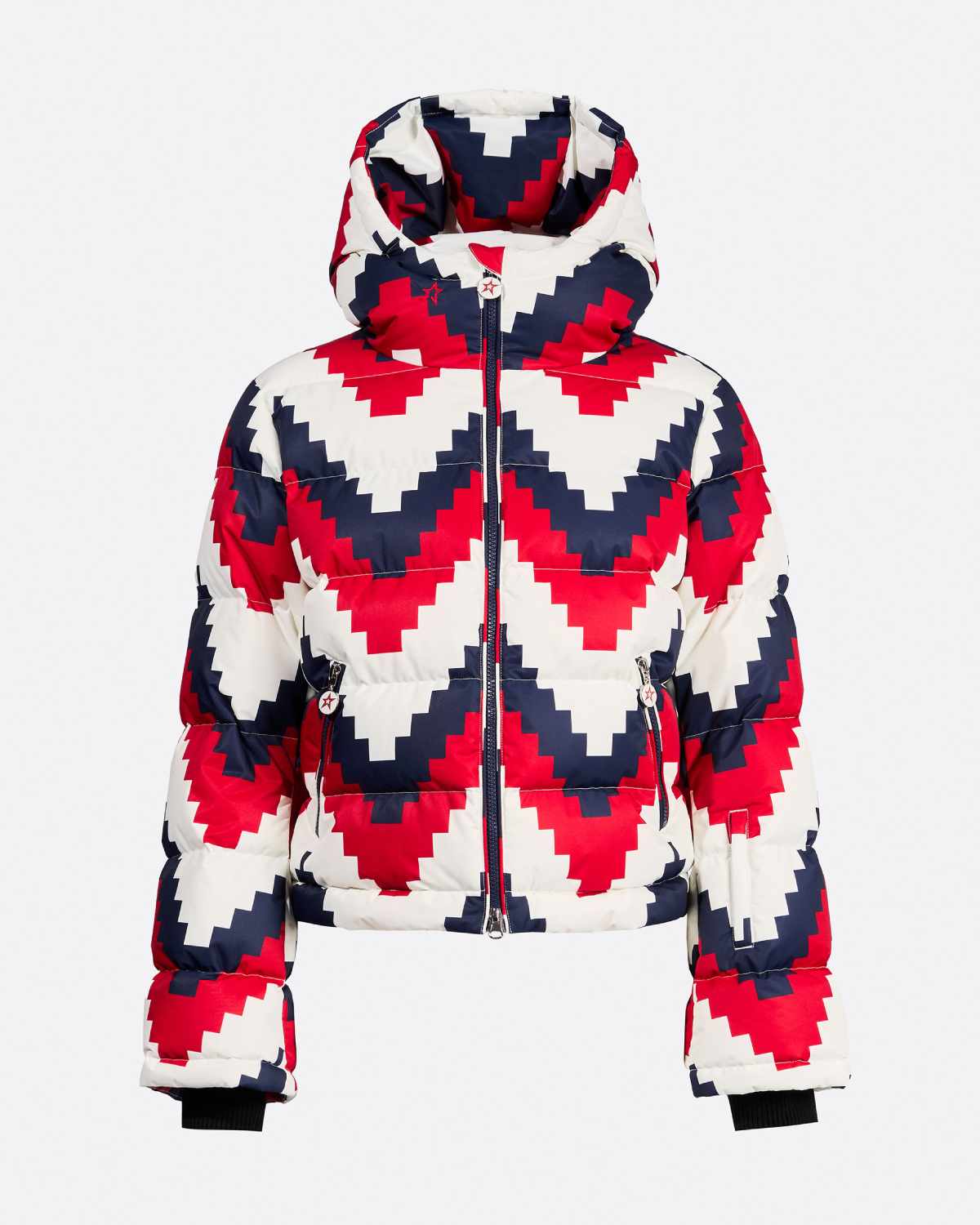 Perfect Moment Women's Chevron Polar Flare Ski Jacket - Red