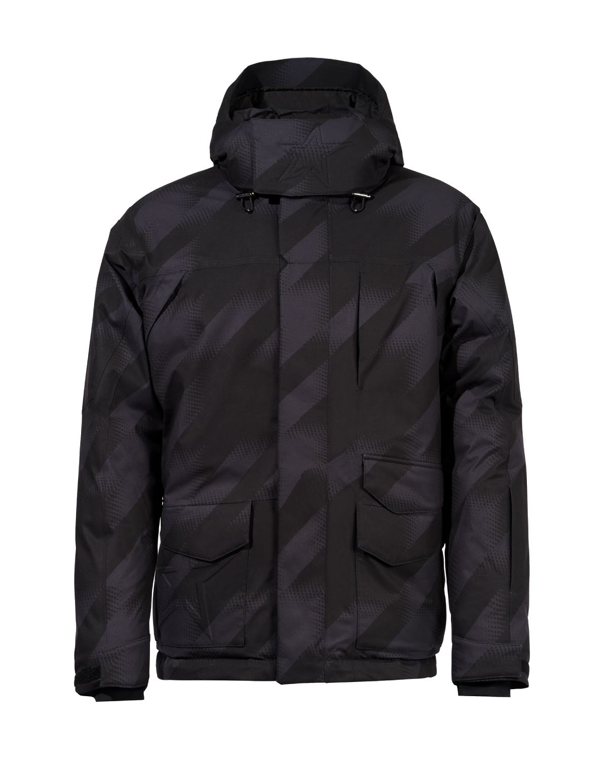 Perfect Moment Men's Houndstooth Max Insulated Ski Parka Jacket - Black