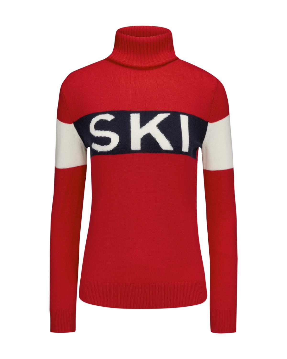 Perfect Moment Ski II Merino Wool Turtleneck - Red