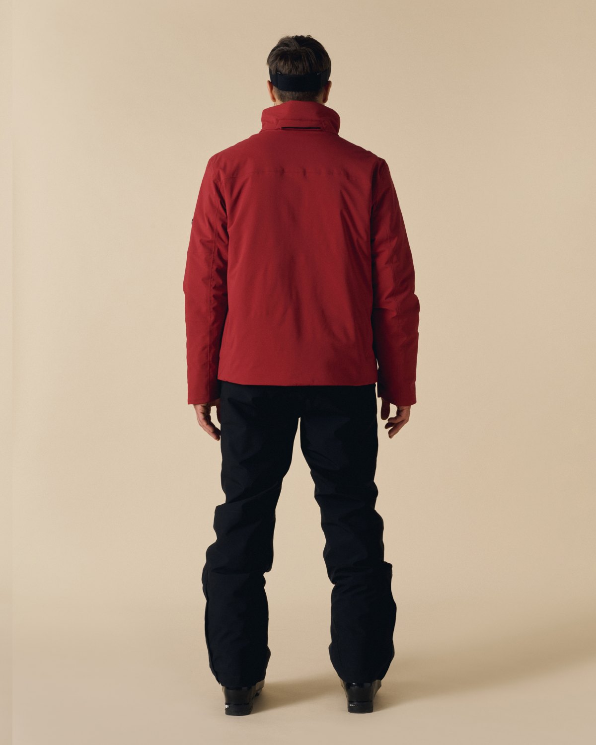 Poivre Blanc Men's Ben Ski Jacket in Carmine Red
