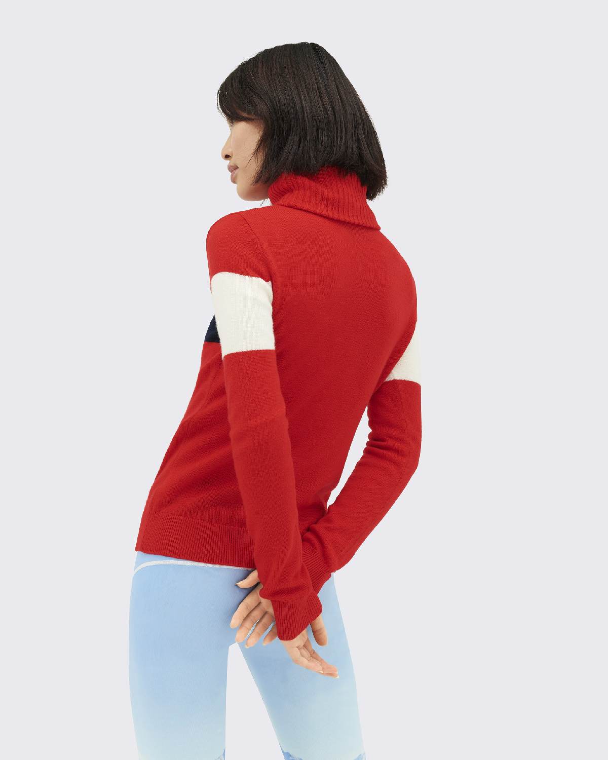 Perfect Moment Ski II Merino Wool Turtleneck - Red