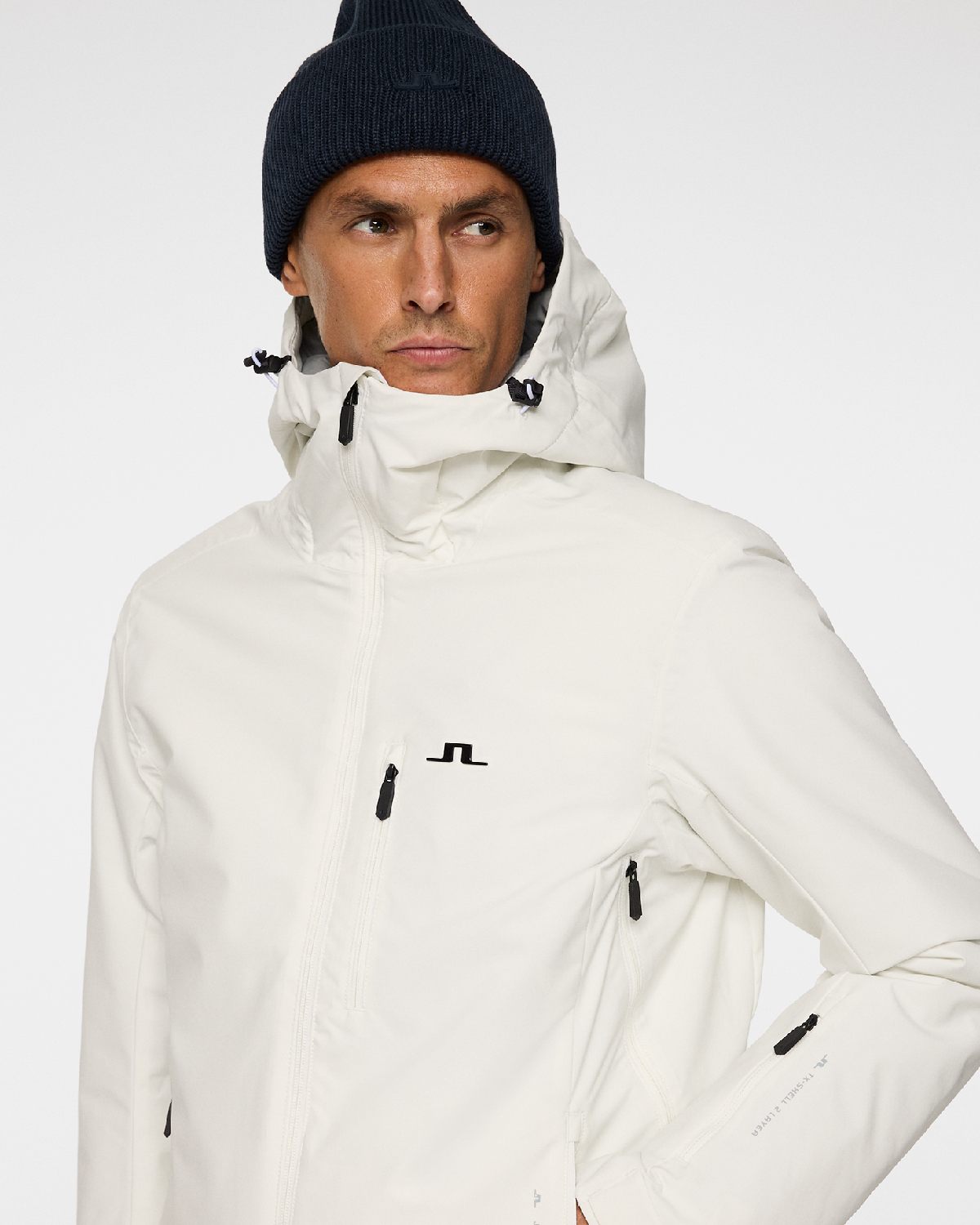 J.Lindeberg Men's Ace Ski Jacket in Off-White
