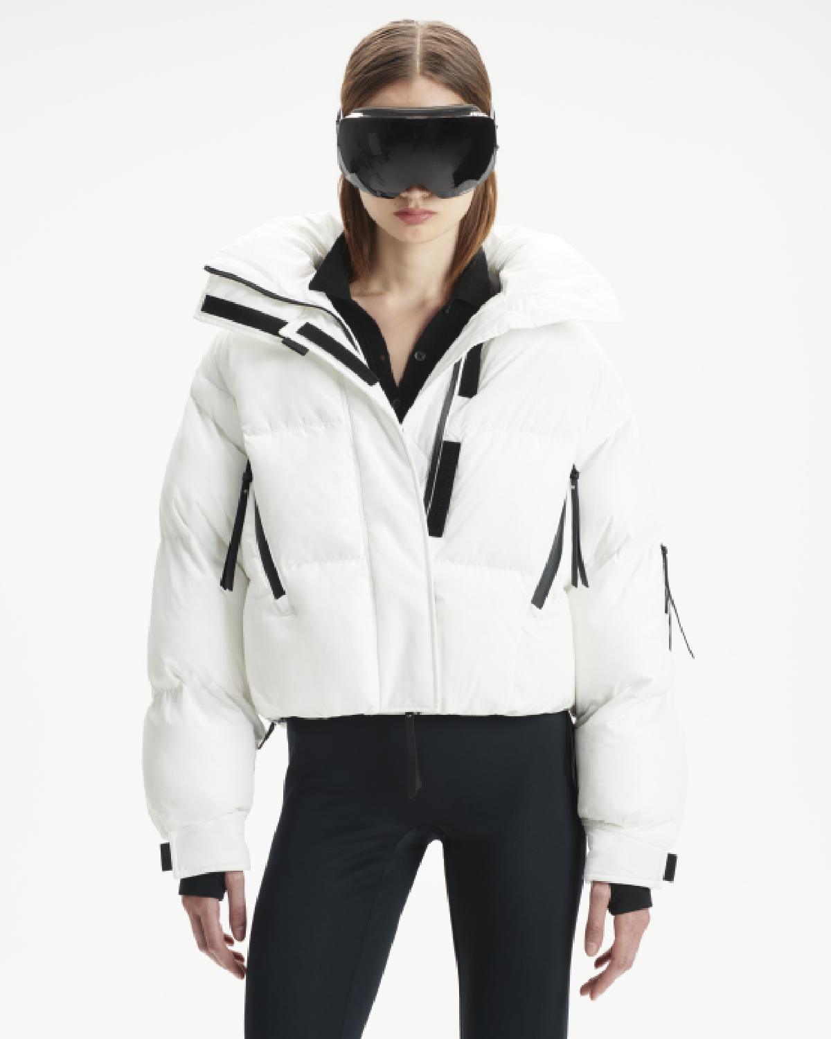 Shoreditch Ski Club Women's Diana Puffer Jacket in Oyster White